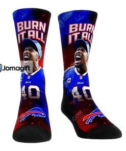 Von Miller Buffalo Bills Burn It All Socks