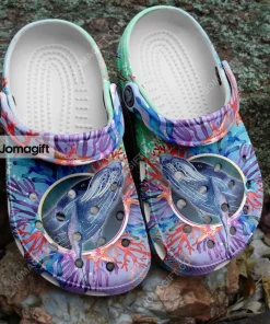Whale Watercolor Sea Story Summer Crocs Shoes