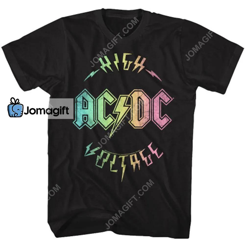 ACDC Distressed Multi Color High Voltage T-Shirt