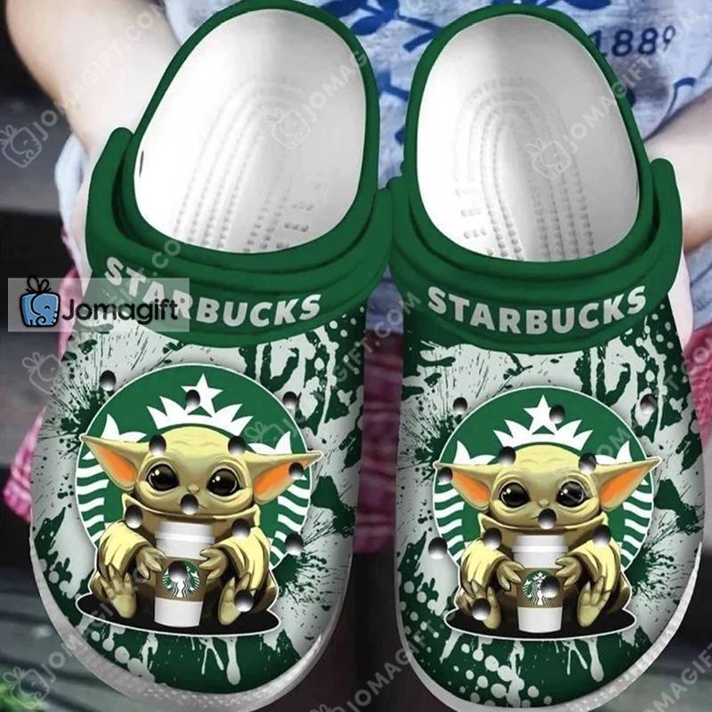 Baby Yoda Hug Starbucks Crocs Crocband Clog Dnstyles Gift 1