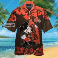 Cleveland Browns Mickey Mouse Hawaiian Shirt 2