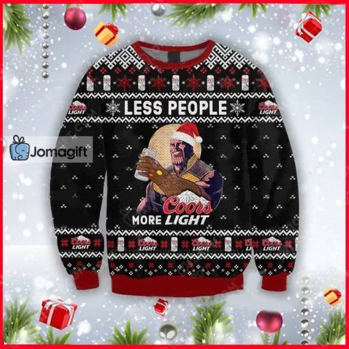 Coors Light Christmas Sweater Thanos Less People Gift