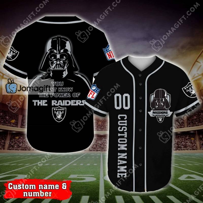 Custom Name And Number Raiders Baseball Jersey Darth Vader Gift - Jomagift