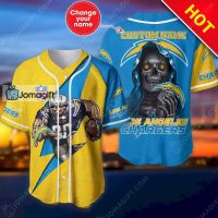 Custom Name Chargers Baseball Jersey The Reaper
