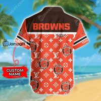 Custom Name Cleveland Browns Louis Vuitton Hawaiian Shirt 1