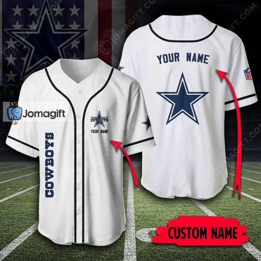 Custom Name Dallas Cowboys Baseball Jersey Gift