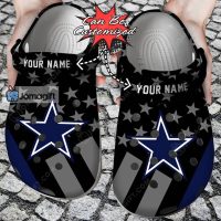 Custom Name Dallas Cowboys Crocs Star Flag 2