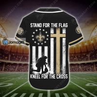Custom Name New Orleans Saints Baseball Jersey Stand For The Flag 1