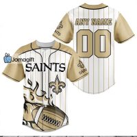 Custom Name Saints Baseball Jersey