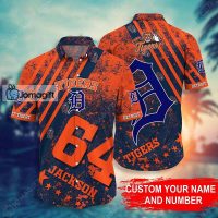 Custom Name and Number Detroit Tigers Hawaiian Shirt 1