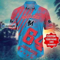Custom Name and Number Miami Marlins Hawaiian Shirt 3
