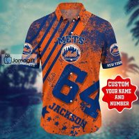 Custom Name and Number New York Mets Hawaiian Shirt 1