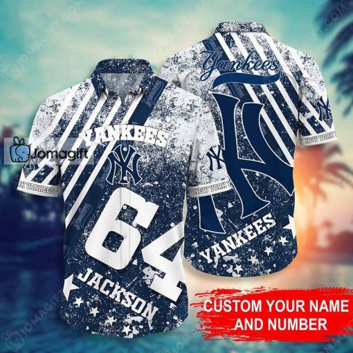 Custom Name and Number New York Yankees Hawaiian Shirt Gift