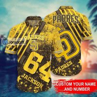 Custom Name and Number San Diego Padres Hawaiian Shirt Gift