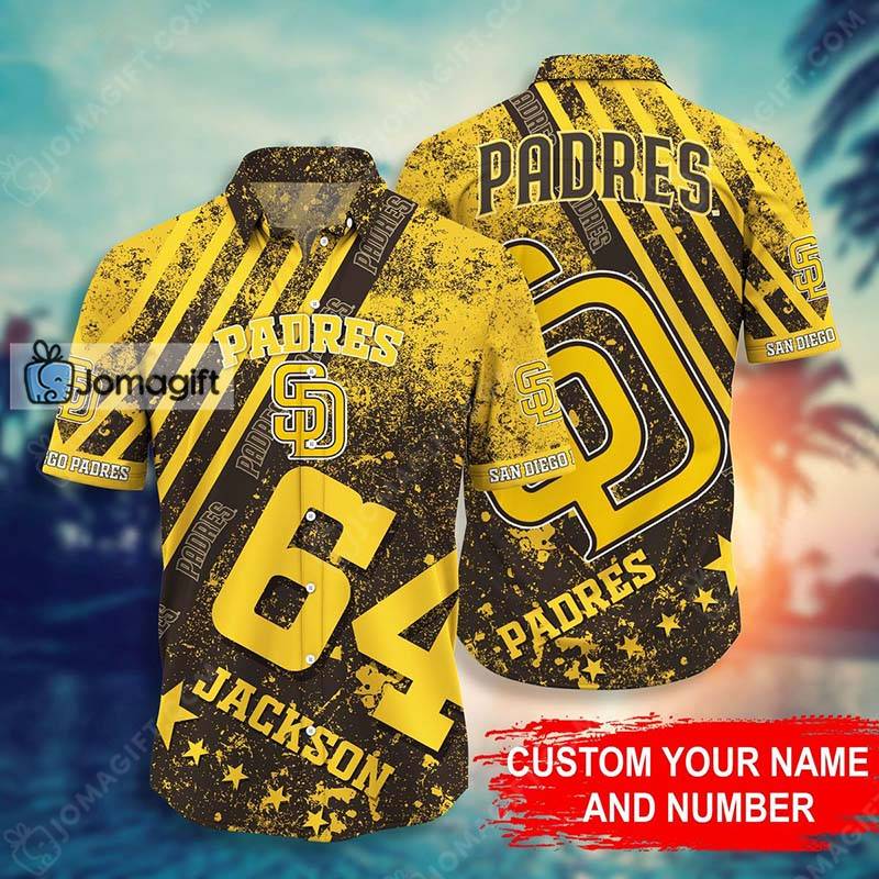 San Diego Padres Custom Number And Name AOP MLB Hoodie Long Sleeve