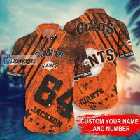 Custom Name and Number San Francisco Giants Hawaiian Shirt Gift