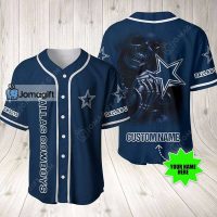 Custom Name dallas cowboys baseball style jersey 1 1