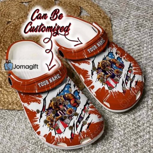 Customized Chicago Bears Crocs Mascot Ripped Flag Gift