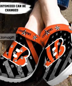 Cincinnati Bengals Mascot Ripped Flag Crocs Clog Shoes