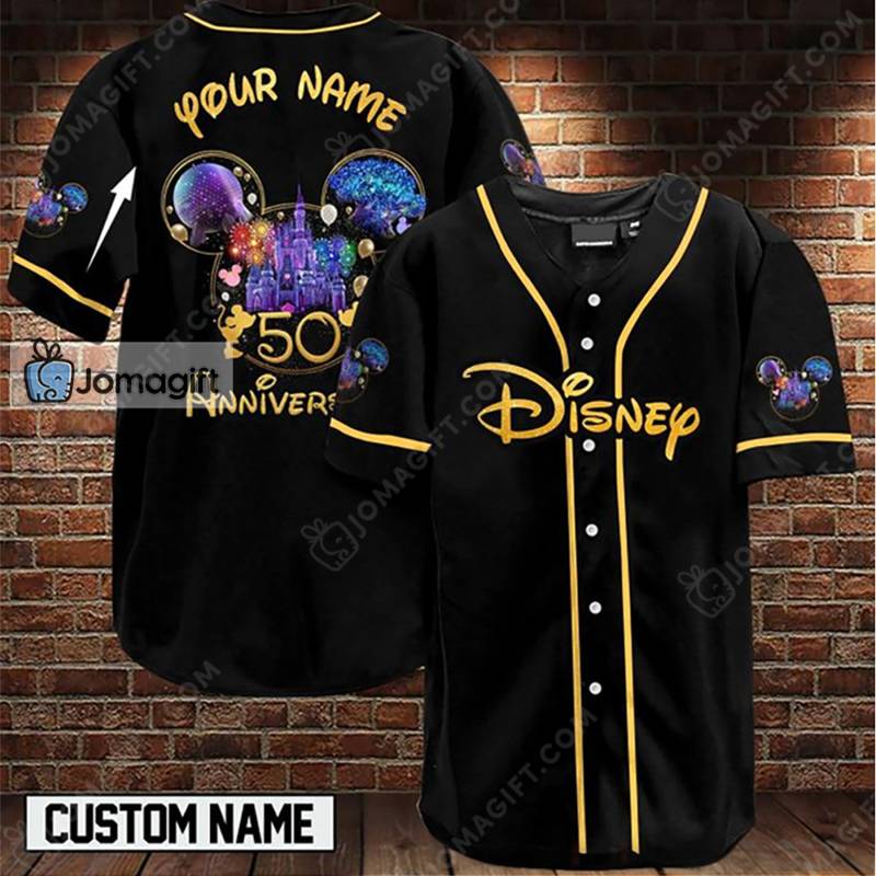 Customized Disney Baseball Jersey 50Th Anniversary Gift - Jomagift