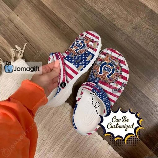 Customized Indianapolis Colts Crocs American Flag Breaking Wall Gift