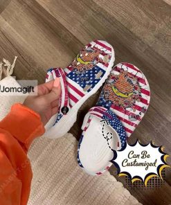 Customized Los Angeles Chargers Crocs American Flag Breaking Wall Gift 1 2
