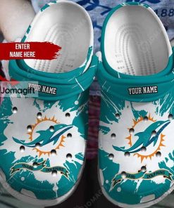 Miami Dolphins Hive Pattern Crocs Clogs Gift