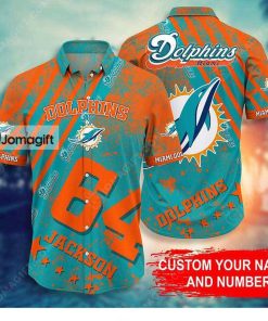 [Trendy] Miami Dolphins Tropical Aloha Hawaiian Shirt Gift