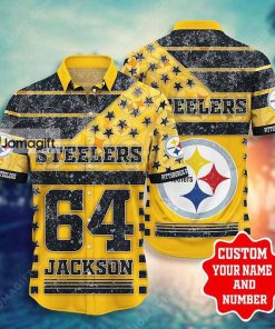 Customized Pittsburgh Steelers Hawaiian Shirt Shorts Star Gift