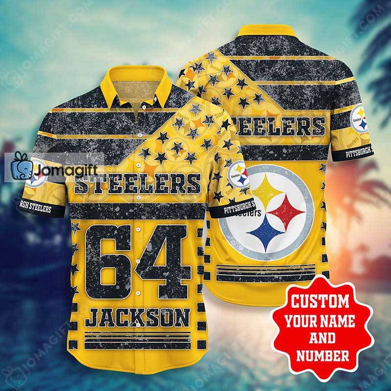 Customized Pittsburgh Steelers Hawaiian Shirt Shorts Star Gift 1 Jomagift
