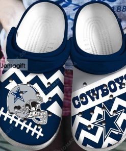 Custom Dallas Cowboys American Flag Breaking Wall Crocs Clog Shoes