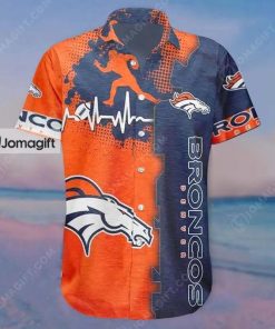 Denver Broncos Hawaiian Shirt Heartbeat Gift