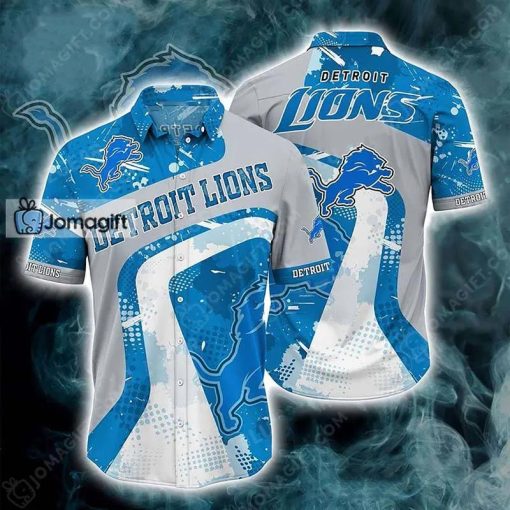 Detroit Lions Hawaiian Shirt Graphic Design