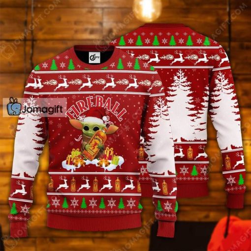 Fireball Christmas Sweater Baby Yoda Gift