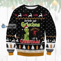 Fireball Christmas Sweater Drink Up Grinches