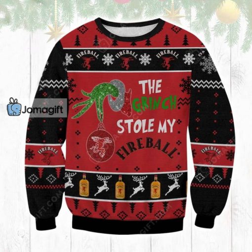 Fireball Christmas Sweater Grinch Stole Gift