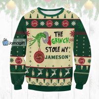 Grinch Stole Jameson Ugly Christmas Sweater Gift