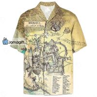 Harry Potter Hawaiian Shirt Hogwarts Map