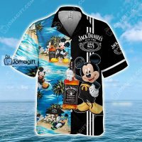 Jack Daniels Hawaiian Shirt Mickey Mouse