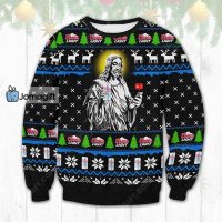 Jesus With Coors Light Ugly Christmas Sweater Gift