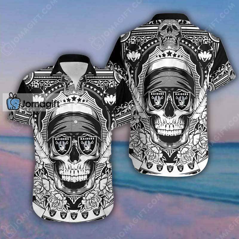 Las Vegas Raiders Hawaiian Shirt Skull Gift 1 Jomagift