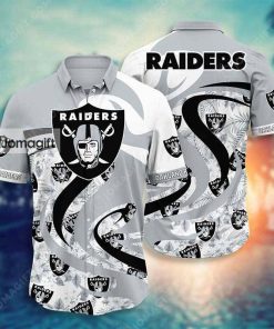 Las Vegas Raiders Hawaiian Shirt Tropical Pattern Graphic Gift