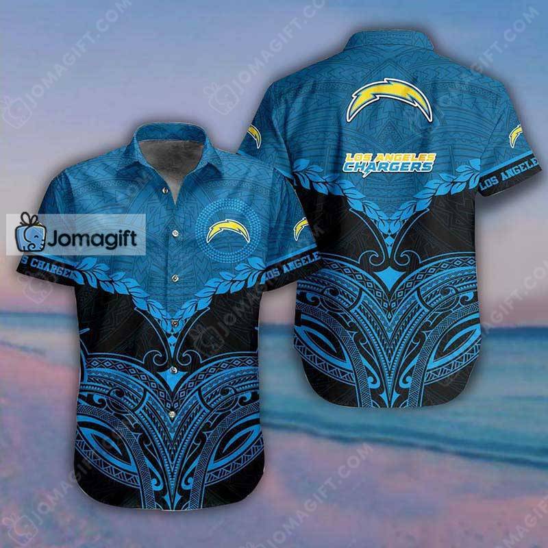 Los Angeles Chargers Polynesian Pattern Hawaiian Shirt Gift 1 Jomagift