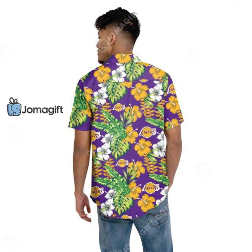 Los Angeles Lakers Tropical Flower Hawaiian Shirt Gift