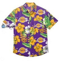 Los Angeles Lakers Tropical Flower Hawaiian Shirt 4