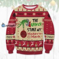 Makers Mark Ugly Christmas Sweater Grinch Stole Gift