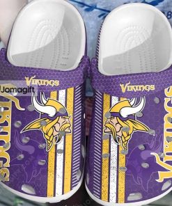 Custom Minnesota Vikings American Flag Crocs Clog Shoes