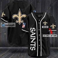 New Orleans Saints Personalized Baseball Jersey Gift
