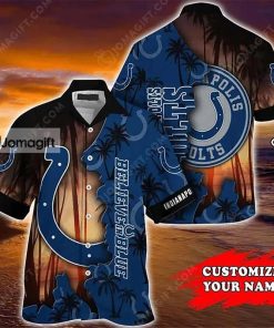 Personalized Indianapolis Colts Hawaiian Shirt Aloha Gift