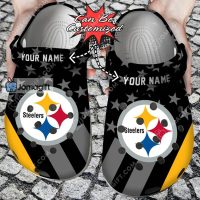 Personalized Pittsburgh Steelers Star Flag Crocs